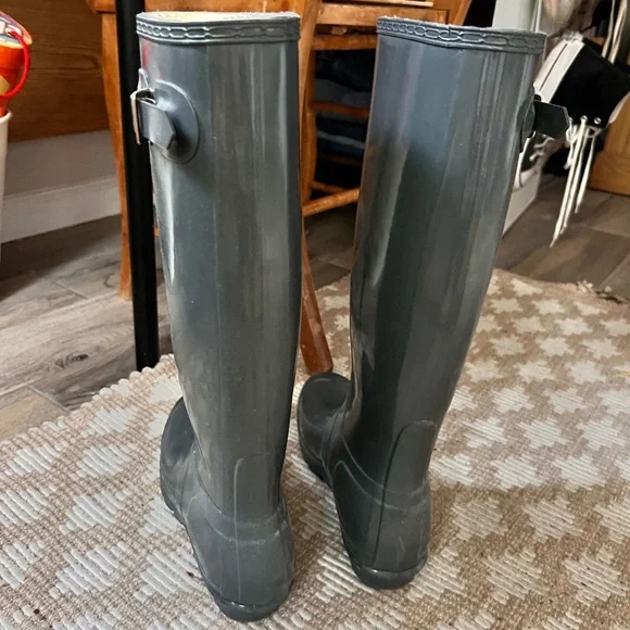 Hunter Charcoal Tall Rain Boots